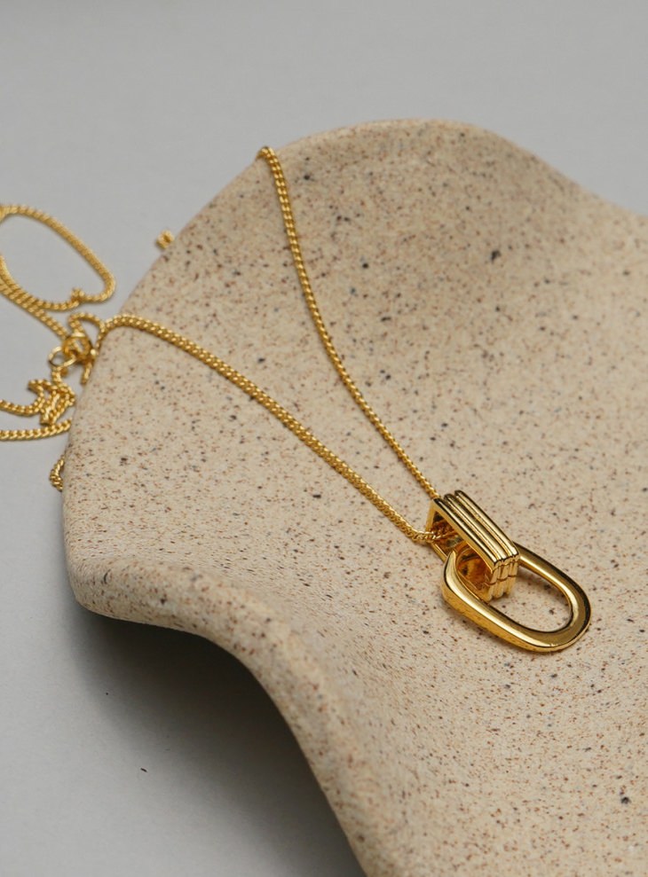 925 Silver] Pandem Oval Rectangle 