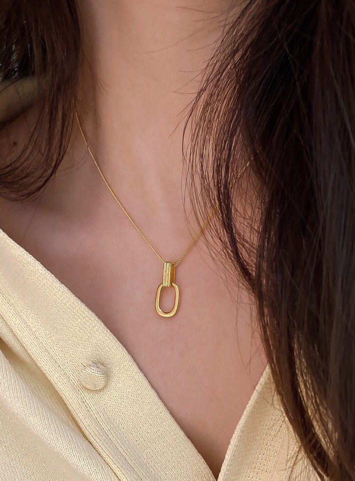 925 Silver] Pandem Oval Rectangle 