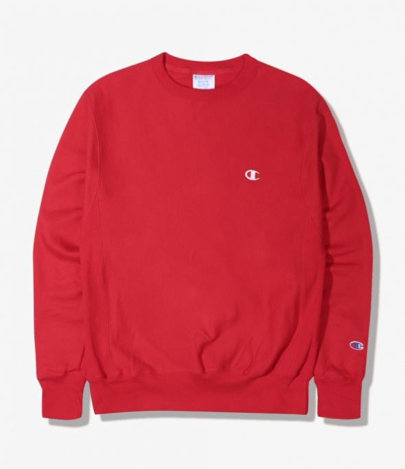 champion reverse weave crew red