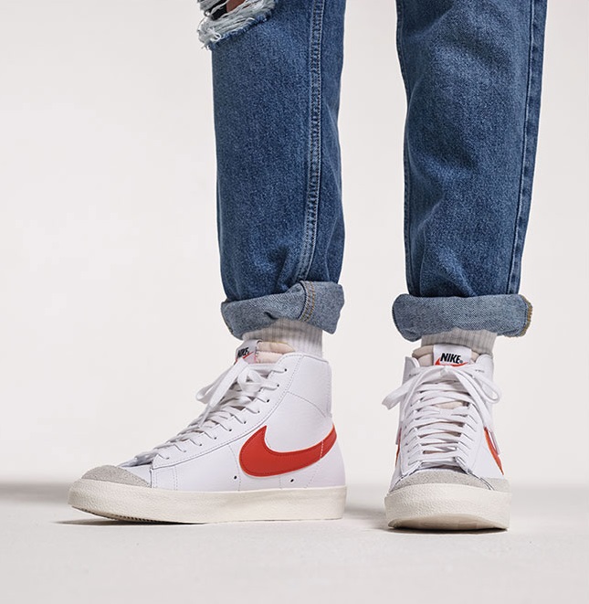 nike blazer white bright crimson