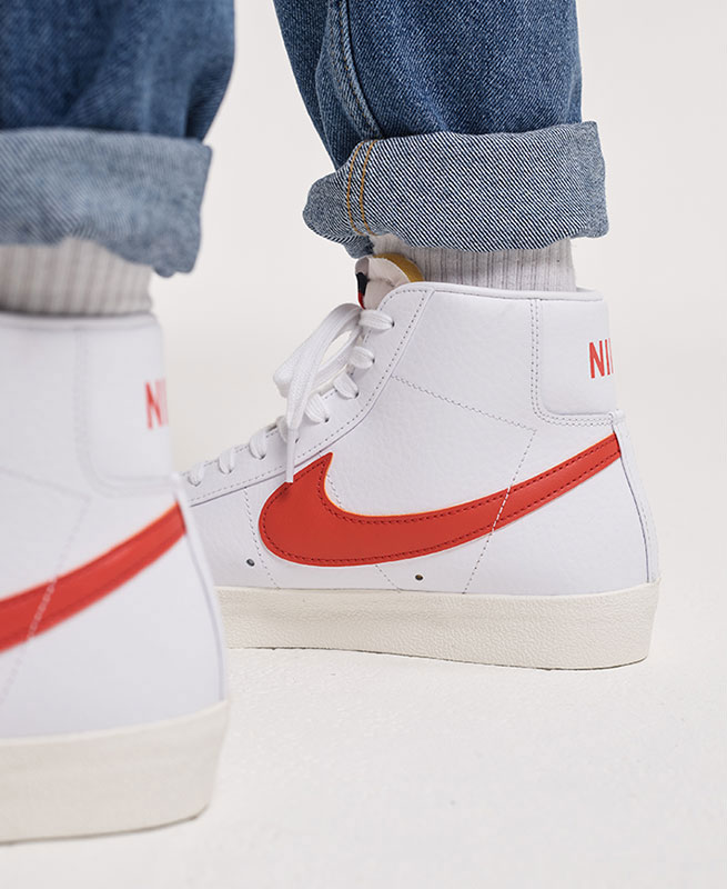 nike blazer white bright crimson