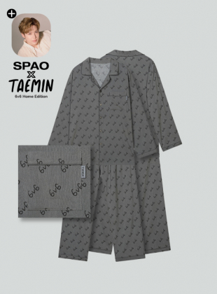 SPAO x TAEMIN 6v6 Long Sleeve Pajamas Set _SPPPB49U22-(17)Darkgrey