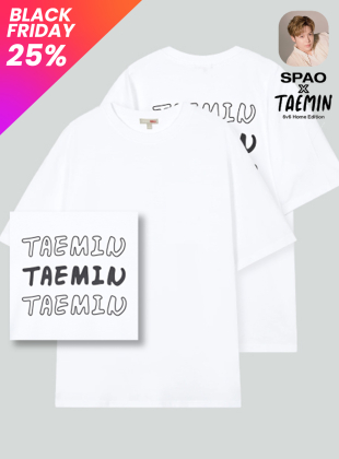 SPAO x TAEMIN T-Shirt Round Neck _SPRLB49C21-(10)Graphic White