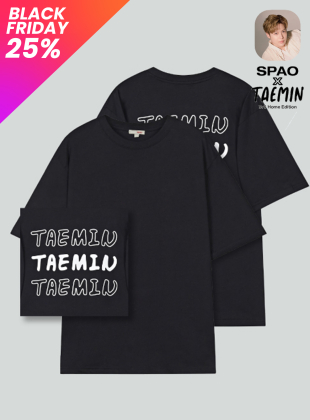 SPAO x TAEMIN T-Shirt Round Neck _SPRLB49C21-(19) Graphic Black