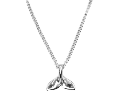 delixir.Silver Dolphin Tail Pendant Men 