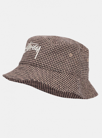 WOOL CHECK BIG STOCK BUCKET (1321052-BROWN)