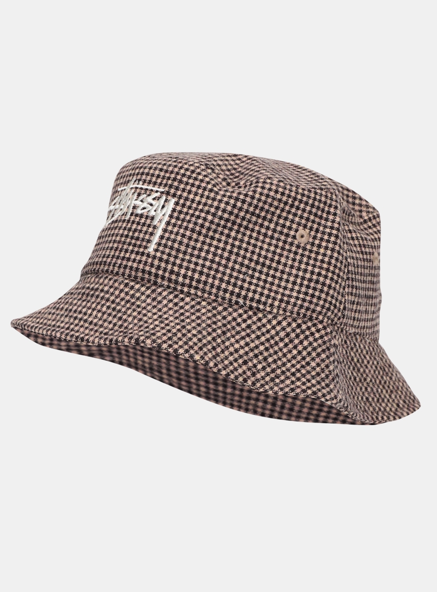 WOOL CHECK BIG STOCK BUCKET (1321052-BROWN)