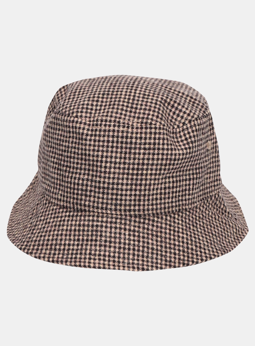 WOOL CHECK BIG STOCK BUCKET (1321052-BROWN)