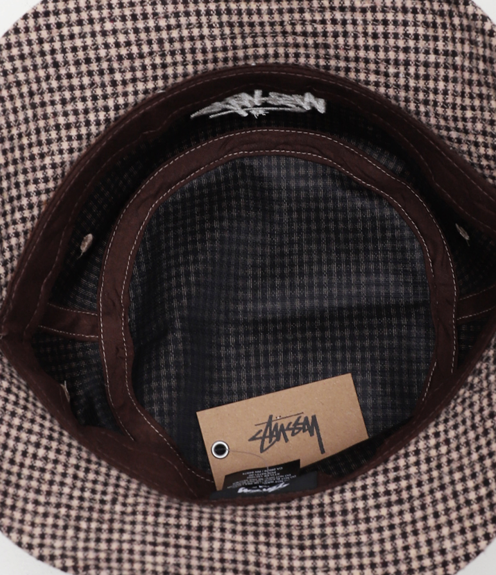 WOOL CHECK BIG STOCK BUCKET (1321052-BROWN)