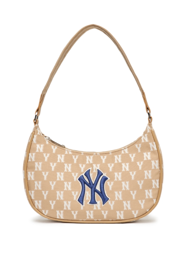 Jual MLB - Monogram Jacquard Hobo Bag New York Yankees (3ABQS012N-50BGD)  Original