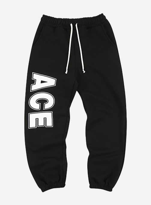 Ace Wide Sweatpants (BLACK)