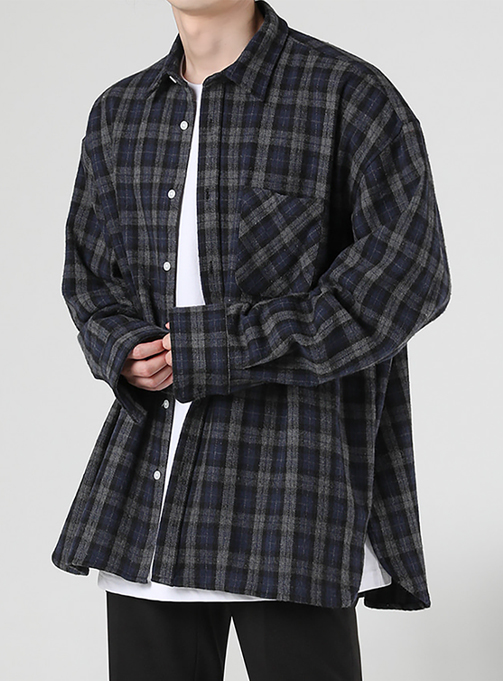 Henry overfit check shirt
