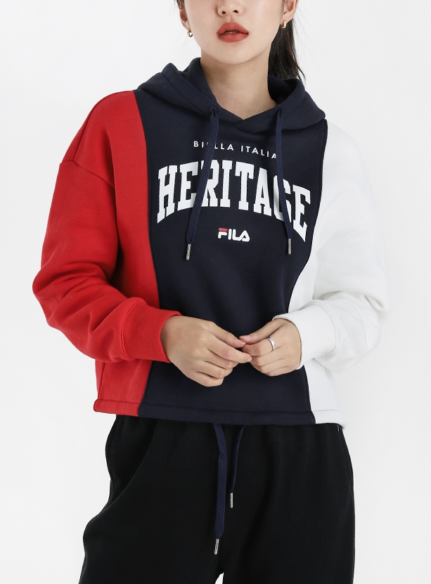 Fila color block hoodie discount