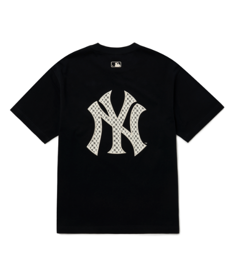 MLB Common Classic Monogram Clipping Back Logo Short Sleeve T-shirt (3ATSM0224-50BKS)