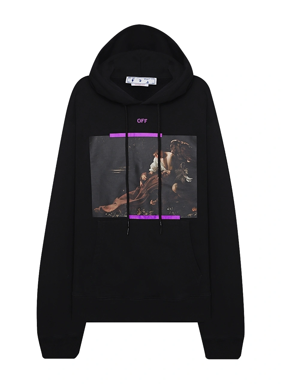 Off white hoodie bluza virgil abloh striped on sale panel