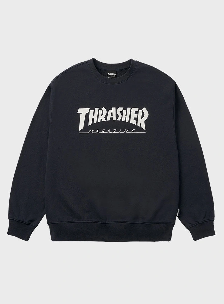 Half black and white thrasher hoodie top