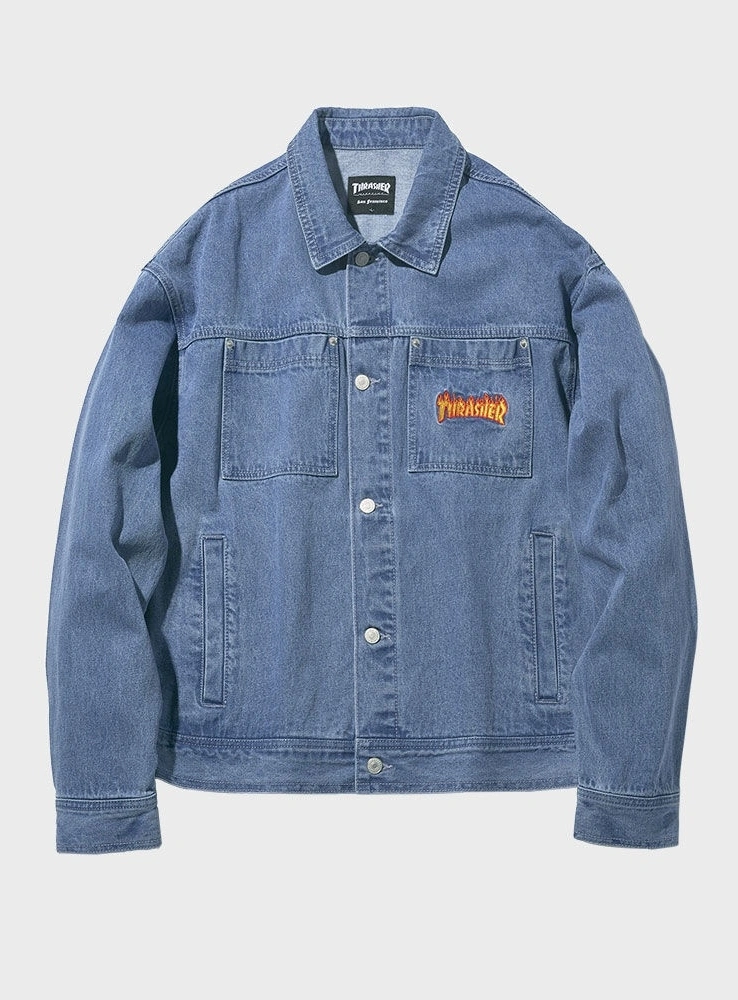 Thrasher jean jacket new arrivals