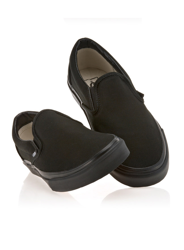 black backless slip on shoes