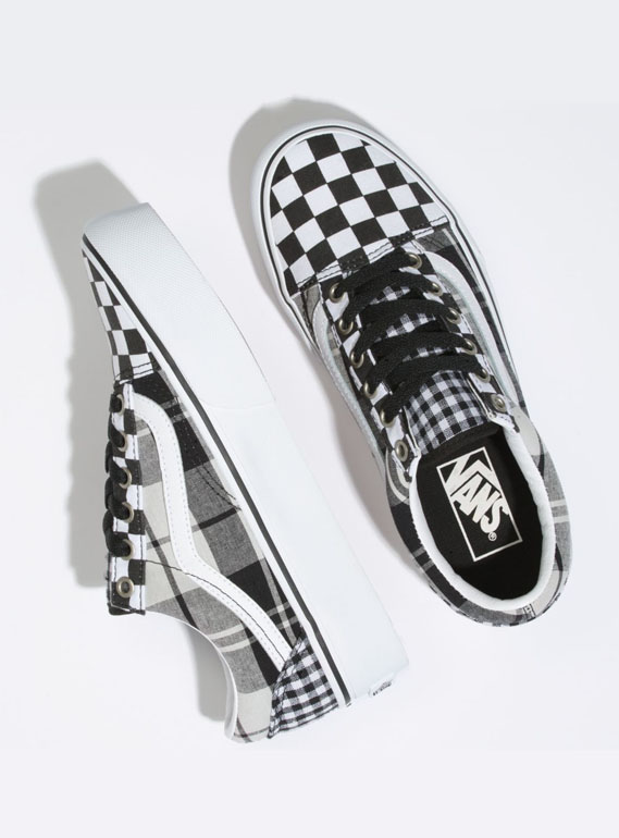 vans plaid platform