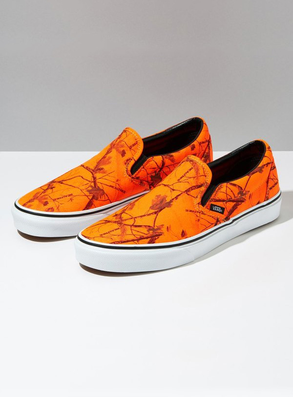 vans slip on orange