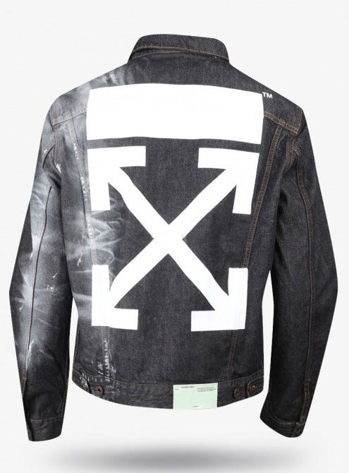 Jual OFF WHITE 19FW Spray Arrow Slimfit Denim Jacket 1010