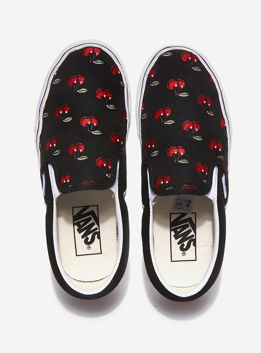 vans slip on cherry