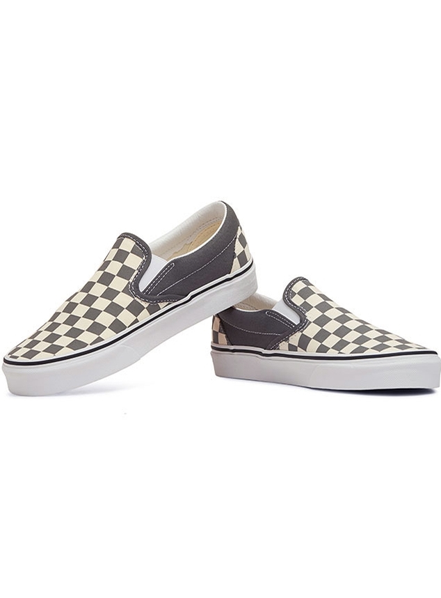 checkerboard vans pewter