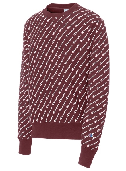 champion reverse weave aop script crew