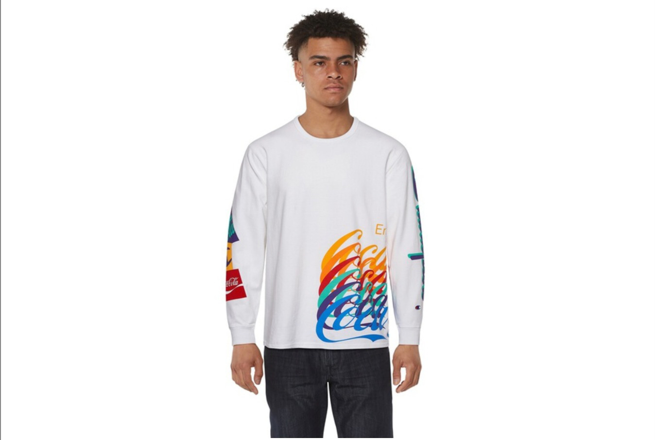 Champion Coca Cola Logo L S T Shirt Mens White Prod1050030080
