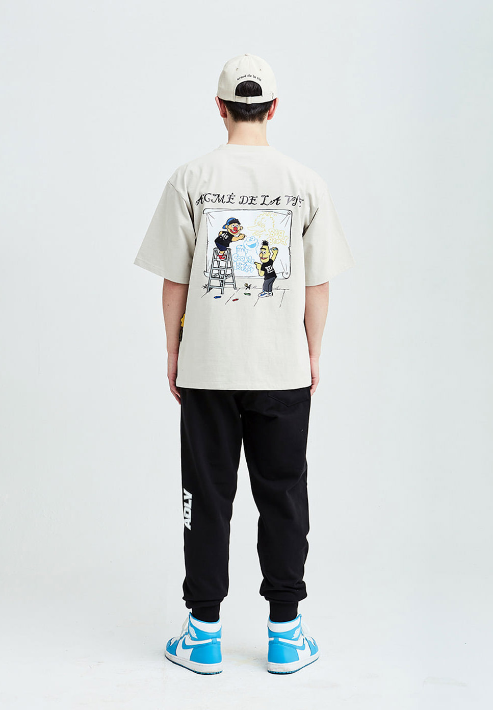 Adlv X Sesame Street Cookie Logo Ball Cap Beige