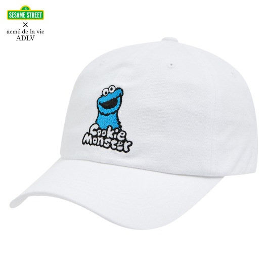 ADLV X SESAME COOKIE MONSTER BALL CAP WHITE