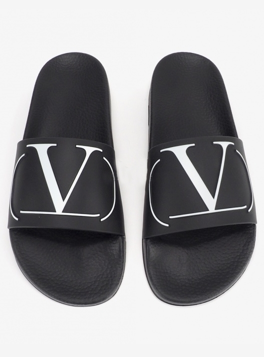 valentino v logo slippers