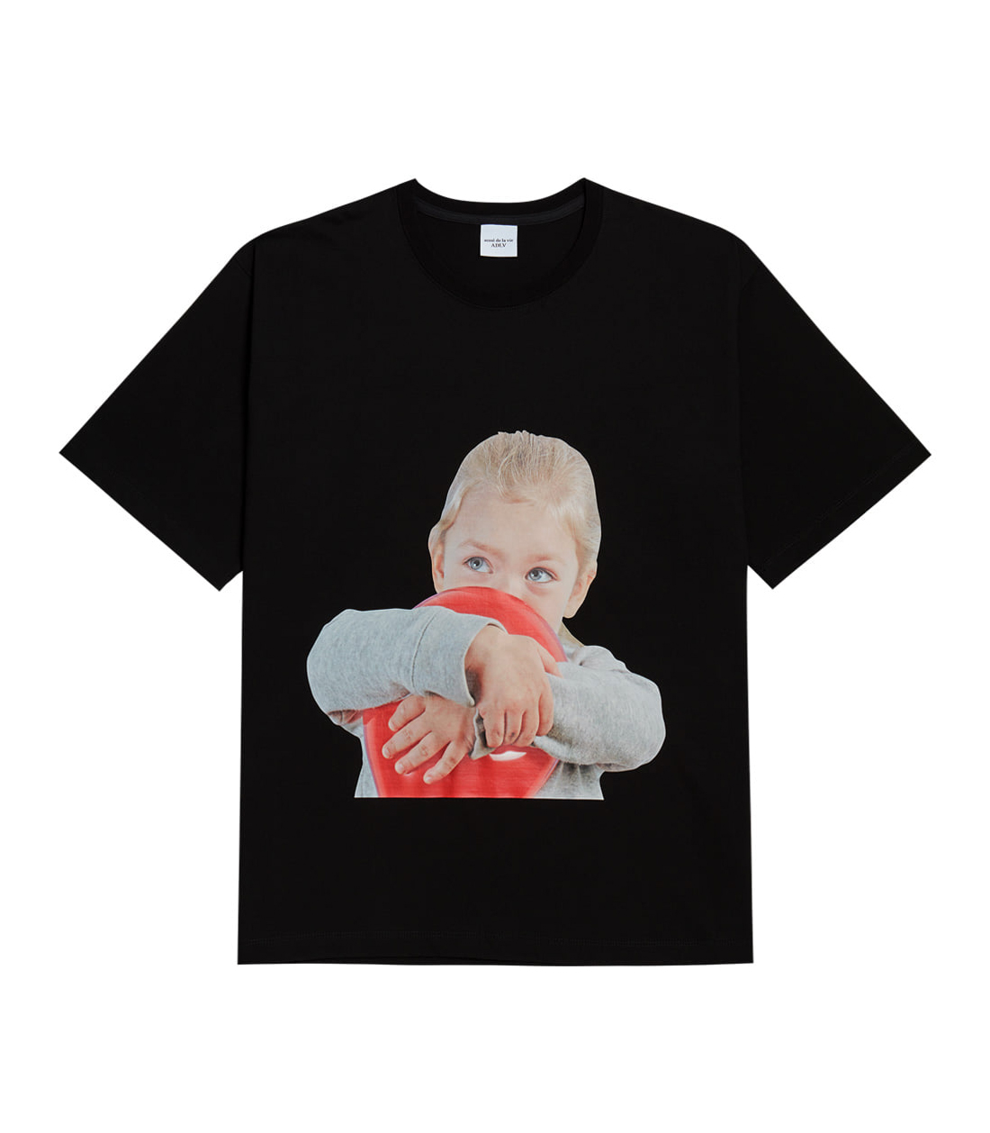 Twice X Adlv Baby Face Short Sleeve T Shirt Black Balloon