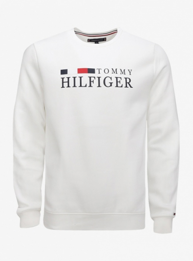Basic Hilfiger Sweatshirt Ecru Mw0mw12286 Ybl