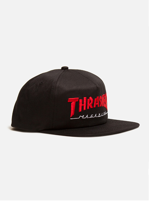 MAGAZINE LOGO TWO-TONE HAT // BLACK/RED