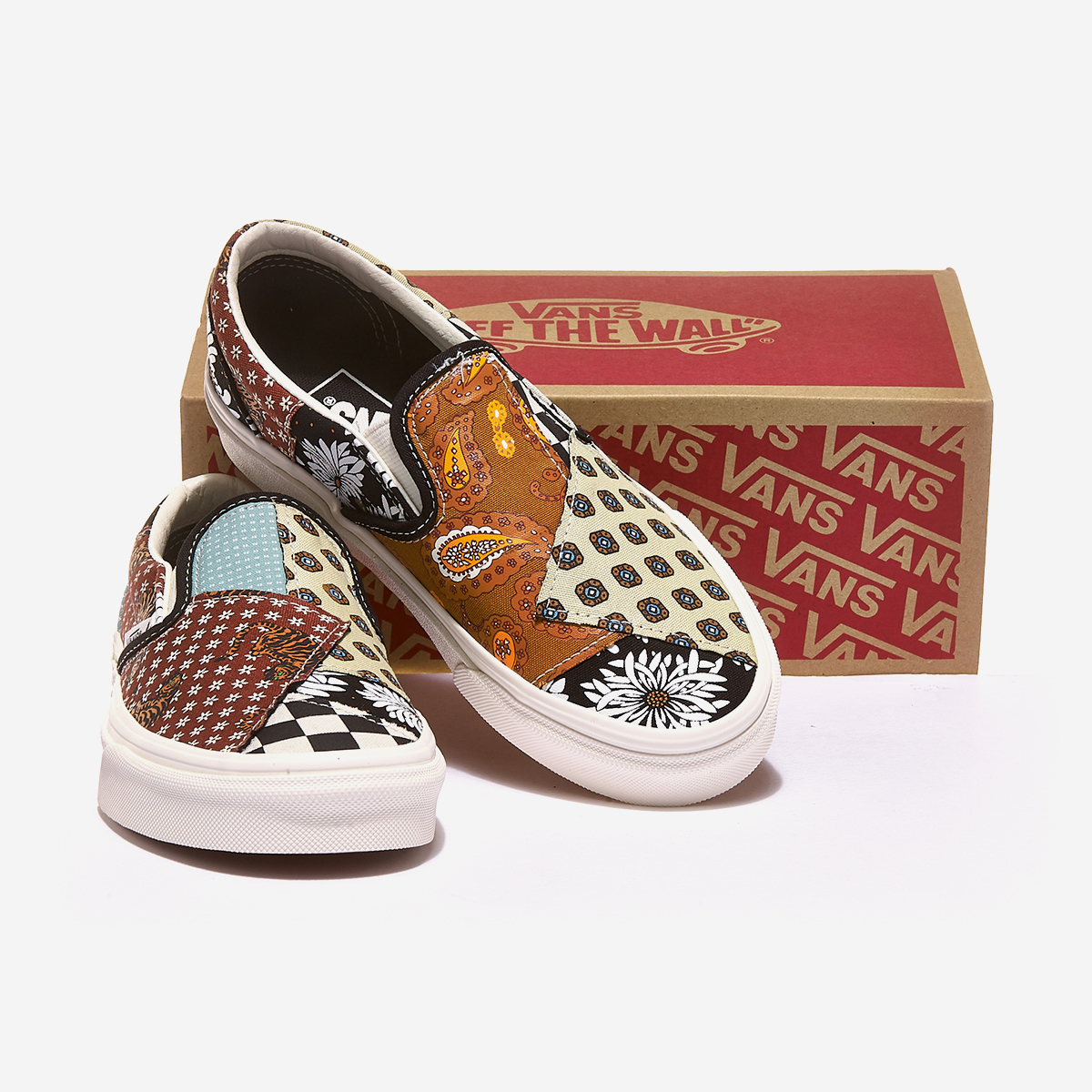 vans slip on tiger patchwork original